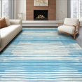 thumbnail image 1 of ODIKA 4' x 6' Machine Washable Non-Slip Area Rug, Contemporary Stripe High Traffic Rug, Teal, 262861, 1 of 7