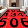 thumbnail image 1 of ODIKA 4' x 6' Machine Washable Non-Slip Area Rug, Contemporary zero High Traffic Rug, Red, 673852, 1 of 7