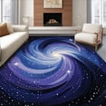 thumbnail image 1 of ODIKA 4' x 6' Machine Washable Non-Slip Area Rug, Cosmic Spiral High Traffic Rug, Blue, 136450, 1 of 7