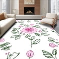 thumbnail image 1 of ODIKA 4' x 6' Machine Washable Non-Slip Area Rug, Floral Flower High Traffic Rug, Pink, 240609, 1 of 7