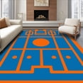 thumbnail image 1 of ODIKA 4' x 6' Machine Washable Non-Slip Area Rug, Geometric Backboard High Traffic Rug, Orange, 446632, 1 of 7
