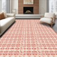 thumbnail image 1 of ODIKA 4' x 6' Machine Washable Non-Slip Area Rug, Geometric Border High Traffic Rug, Red, 256422, 1 of 7