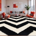 thumbnail image 1 of ODIKA 4' x 6' Machine Washable Non-Slip Area Rug, Geometric Chevron High Traffic Rug, Black, 221373, 1 of 7