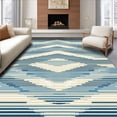 thumbnail image 1 of ODIKA 4' x 6' Machine Washable Non-Slip Area Rug, Geometric Diamond High Traffic Rug, Beige, 128699, 1 of 7