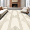 thumbnail image 1 of ODIKA 4' x 6' Machine Washable Non-Slip Area Rug, Geometric Diamond High Traffic Rug, Beige, 152905, 1 of 7