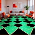 thumbnail image 1 of ODIKA 4'x6' Machine Washable Non-Slip Area Rug, Geometric Abstract Modern Art Floor High Traffic Rug, Green, 147088, 1 of 7