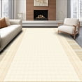 thumbnail image 1 of ODIKA 4'x6' Machine Washable Non-Slip Area Rug, Nepenthe Beige Subtle Checks Patterned High Traffic Rug, Beige, 51353, 1 of 7
