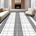 thumbnail image 1 of ODIKA 4'x6' Machine Washable Non-Slip Area Rug, Indoor Beige High Traffic Rug, Black, 52402, 1 of 7