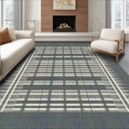 thumbnail image 1 of ODIKA 4'x6' Machine Washable Non-Slip Area Rug, Sleek Abstract Fringe Bathroom High Traffic Rug, Gray, 23599, 1 of 7