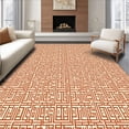 thumbnail image 1 of ODIKA 4'x6' Machine Washable Non-Slip Area Rug, Terracotta Trellis Square High Traffic Rug, Orange, 245205, 1 of 7