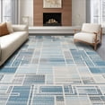 thumbnail image 1 of ODIKA 4' x 6' Machine Washable Non-Slip Area Rug, Geometric Rectangle High Traffic Rug, Blue, 265404, 1 of 7