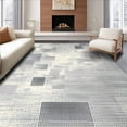 thumbnail image 1 of ODIKA 4' x 6' Machine Washable Non-Slip Area Rug, Geometric Rectangle High Traffic Rug, Gray, 183313, 1 of 7