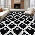 thumbnail image 1 of ODIKA 4' x 6' Machine Washable Non-Slip Area Rug, Geometric Turtle High Traffic Rug, Black, 285778, 1 of 7