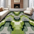 thumbnail image 1 of ODIKA 4'x6' Machine Washable Non-Slip Area Rug, Sturdy Binding for Seams High Traffic Rug, Green, 104135, 1 of 7