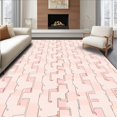 thumbnail image 1 of ODIKA 4' x 6' Machine Washable Non-Slip Area Rug, Geometric rectangle High Traffic Rug, Pink, 342185, 1 of 7