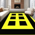 thumbnail image 1 of ODIKA 4'x6' Machine Washable Non-Slip Area Rug, Quote Adds Whimsical Touch to Any Room High Traffic Rug, Yellow, 86758, 1 of 7