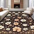 thumbnail image 1 of ODIKA 4'x6' Machine Washable Non-Slip Area Rug, Ethereal Earthy Patterned Aesthetic High Traffic Rug, Brown, 29251, 1 of 7
