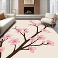 thumbnail image 1 of ODIKA 4' x 6' Machine Washable Non-Slip Area Rug, Japanese flower High Traffic Rug, Pink, 623969, 1 of 7