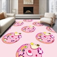 thumbnail image 1 of ODIKA 4' x 6' Machine Washable Non-Slip Area Rug, Kawaii donut High Traffic Rug, Pink, 631823, 1 of 7