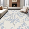 thumbnail image 1 of ODIKA 4'x6' Machine Washable Non-Slip Area Rug, Wild Trail Abstract Animal Inspired with Flowing Neutral Hues High Traffic Rug, Ivory, 284931, 1 of 7