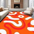 thumbnail image 1 of ODIKA 4' x 6' Machine Washable Non-Slip Area Rug, Memphis Curve High Traffic Rug, Orange, 394139, 1 of 7