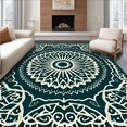 thumbnail image 1 of ODIKA 4' x 6' Machine Washable Non-Slip Area Rug, Middle Eastern Medallion High Traffic Rug, Green, 380293, 1 of 7
