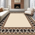 thumbnail image 1 of ODIKA 4' x 6' Machine Washable Non-Slip Area Rug, Middle Eastern Palmette High Traffic Rug, Beige, 375202, 1 of 7