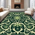 thumbnail image 1 of ODIKA 4' x 6' Machine Washable Non-Slip Area Rug, Middle Eastern Palmette High Traffic Rug, Green, 296491, 1 of 7