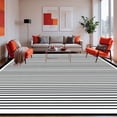 thumbnail image 1 of ODIKA 4' x 6' Machine Washable Non-Slip Area Rug, Minimalist Stripe High Traffic Rug, Black, 39218, 1 of 7
