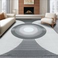 thumbnail image 1 of ODIKA 4' x 6' Machine Washable Non-Slip Area Rug, Op Art Concentric-Circles High Traffic Rug, Gray, 142202, 1 of 7