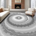 thumbnail image 1 of ODIKA 4' x 6' Machine Washable Non-Slip Area Rug, Op Art Spiral High Traffic Rug, Gray, 438284, 1 of 7