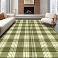 thumbnail image 1 of ODIKA 4'x6' Machine Washable Non-Slip Area Rug, Elegant Minimalist Hexagon Arrangement High Traffic Rug, Green, 34456, 1 of 7