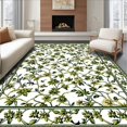 thumbnail image 1 of ODIKA 4'x6' Machine Washable Non-Slip Area Rug, Verdant Meadow Floral Accent High Traffic Rug, Green, 207379, 1 of 7