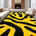thumbnail image 1 of ODIKA 4'x6' Machine Washable Non-Slip Area Rug, Dynamic Zebra High Traffic Rug, Yellow, 115339, 1 of 7