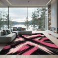 thumbnail image 1 of ODIKA 4' x 6' Machine Washable Non-Slip Area Rug, abstract print High Traffic Rug, Pink, 1149516, 1 of 7