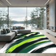 thumbnail image 1 of ODIKA 4' x 6' Machine Washable Non-Slip Area Rug, abstract striped High Traffic Rug, Green, 1274466, 1 of 7