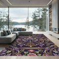 thumbnail image 1 of ODIKA 4' x 6' Machine Washable Non-Slip Area Rug, antique floral High Traffic Rug, Purple, 1133603, 1 of 7