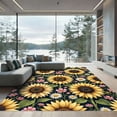 thumbnail image 1 of ODIKA 4' x 6' Machine Washable Non-Slip Area Rug, bohemian floral High Traffic Rug, Yellow, 981086, 1 of 7