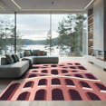 thumbnail image 1 of ODIKA 4' x 6' Machine Washable Non-Slip Area Rug, geometric geometric High Traffic Rug, Pink, 945137, 1 of 7