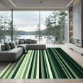 thumbnail image 1 of ODIKA 4' x 6' Machine Washable Non-Slip Area Rug, geometric striped High Traffic Rug, Green, 1274472, 1 of 7