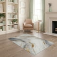 thumbnail image 1 of ODIKA 4'x6' Abstract Marble With Modern Veined Swirls And Minimalist Accents Washable Area Rug None for Home Office, Under Desk, Non-Slip Chair-Friendly, Flatwoven, 1 of 7