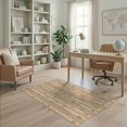thumbnail image 1 of ODIKA 4'x6' Beige Brown Abstract Geometric Washable Area Rug Contemporary Minimalist Vertical Stripe Design for Dorm Room, Small Living Stain Resistant Low Profile, Easy Care, 1 of 7