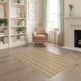 thumbnail image 1 of ODIKA 4'x6' Beige Natural Geometric Design Washable Area Rug Intricate Pattern with Sisal-Like Non-Slip, Chair-Friendly, Flatwoven for Home Office, Under Desk, 1 of 7
