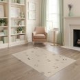 thumbnail image 1 of ODIKA 4'x6' Beige Natural Scattered Motif Washable Area Rug Contemporary Abstract Minimalist Modern Stain Resistant, Low Pile, Easy Care for Dorm Room, Small Living, 1 of 7