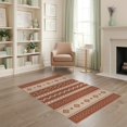 thumbnail image 1 of ODIKA 4'x6' Beige Pink Geometric Malta Design Washable Area Rug Handwoven Wool with Intricate Patterns for Home Office, Under Desk, Non-Slip Chair-Friendly, Flatwoven, 1 of 7