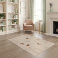 thumbnail image 1 of ODIKA 4'x6' Beige Soft Terracotta Abstract Washable Area Rug Modern Geometric Design Pet Friendly, Non-Shedding for Bedroom, Reading Nook, 1 of 7