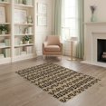 thumbnail image 1 of ODIKA 4'x6' Black Ivory Geometric Maze Design Washable Area Rug Intricate Handwoven Pattern with Modern Flair for Home Office, Under Desk, Non-Slip Chair-Friendly, Flatwoven, 1 of 7