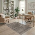 thumbnail image 1 of ODIKA 4'x6' Brown Geometric Design Washable Area Rug Intricate Natural Mist Pattern Motif Non-Slip, Chair-Friendly, Flatwoven for Home Office, Under Desk, 1 of 7