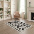 thumbnail image 1 of ODIKA 4'x6' Cream Gray Geometric Abstract Design Washable Area Rug Modern Inspired Pattern Motif for Bedroom, Reading Nook, Pet Friendly & Non-Shedding, 1 of 7