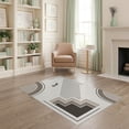 thumbnail image 1 of ODIKA 4'x6' Cream Taupe Geometric Villa Design Washable Area Rug Modern Southwestern Inspired Motif Non-Slip, Chair-Friendly, Flatwoven for Home Office, Under Desk, 1 of 7